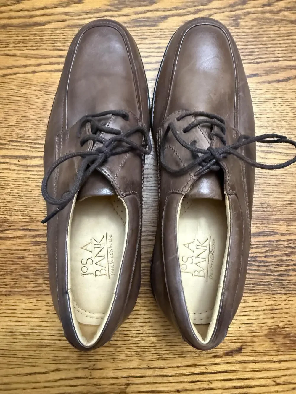 Jos A Bank Shoes Mens Size 9D Brown Leather Dress Oxford Lace Up Business Work